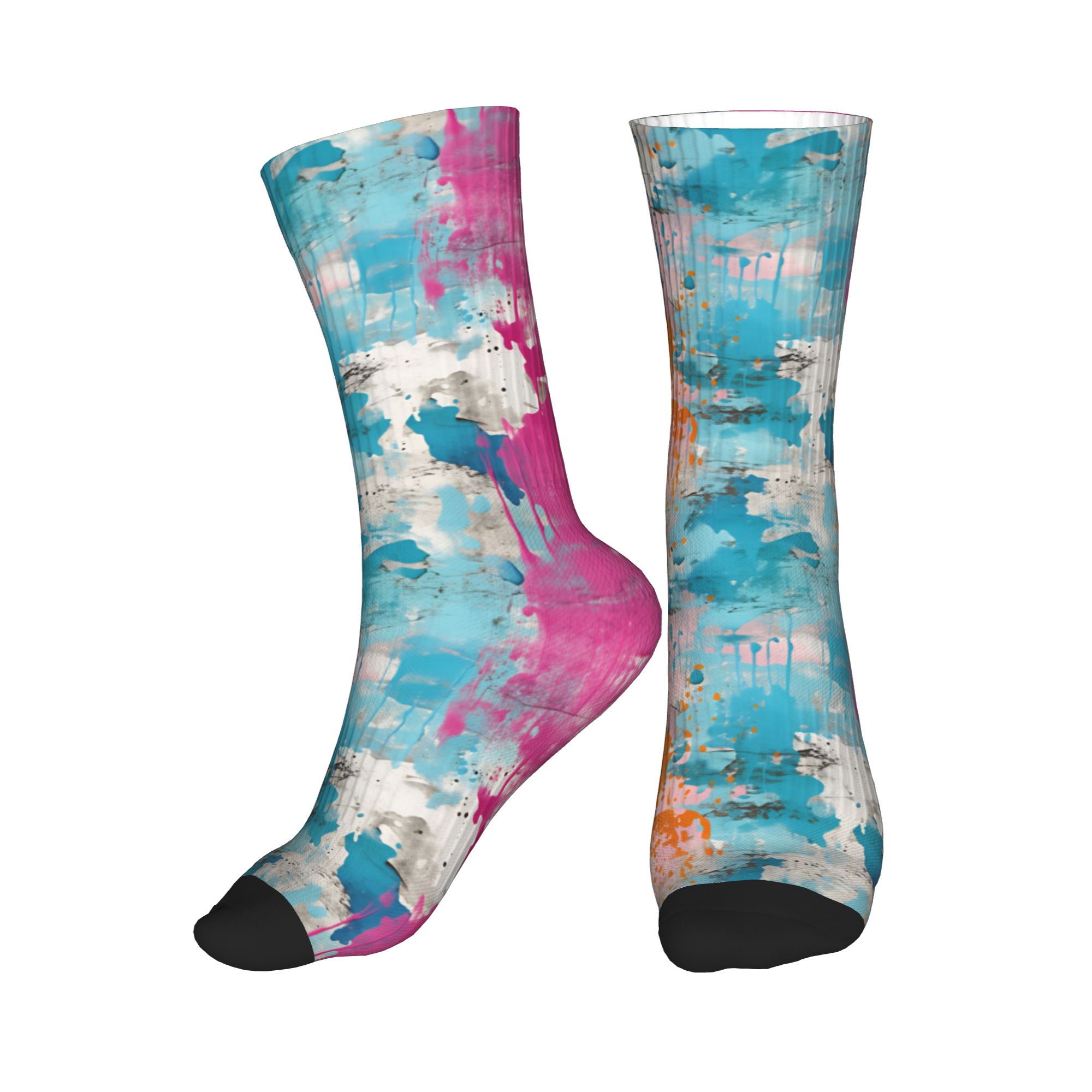 Dress Sock Men - ガーリーグランジプラスターヴィンテージテクスチャードレスソックス男性用女性用暖かいファッションクルーソックス