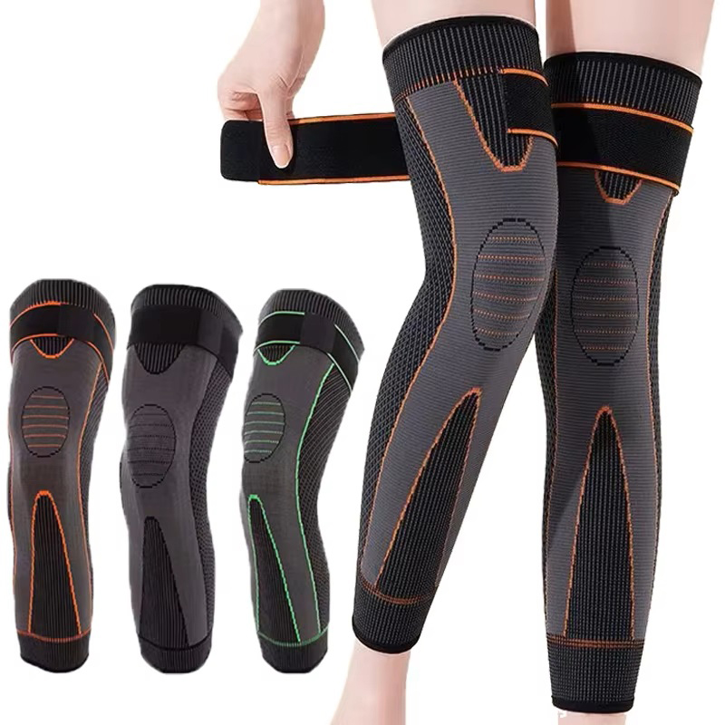 Compression Sleeve Calf - 2個入り圧縮膝パッドサポート、ストライプ付きスポーツスリーブ、関節炎関節痛プロテクター、弾性膝パッドブレース