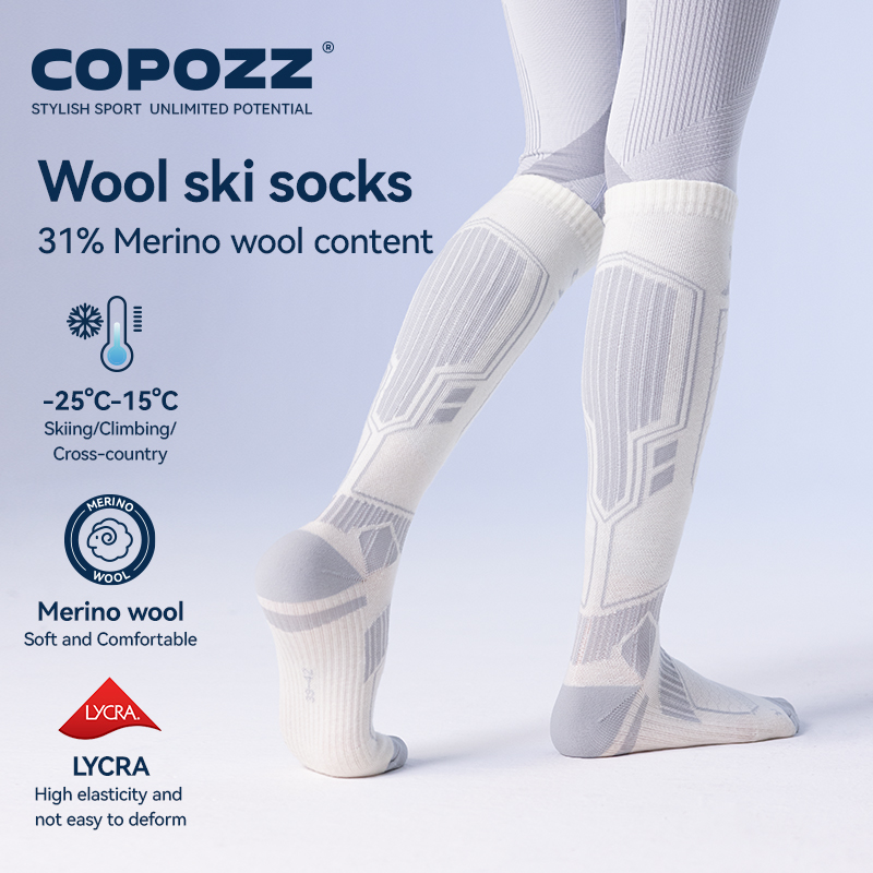 COPOZZ 新しい冬のスキーソックス男性女性サーマルメリノ - Thermal Sock Winter のレビューと価格
