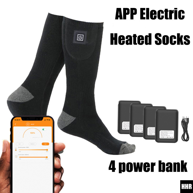 スマートアプリ制御の加熱ソックス 5000mAh充電式電熱ソ - Thermal Sock Winter のレビューと価格