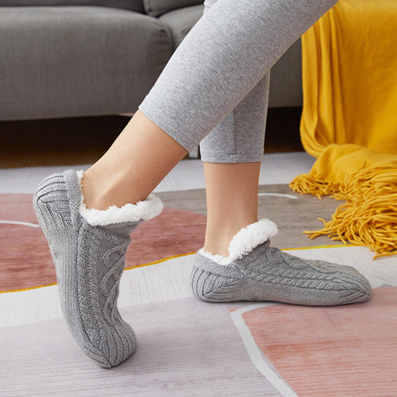 男性女性用サーマルスリッパソックス冬暖かいショート厚手滑り止 - Thermal Sock Winter のレビューと価格