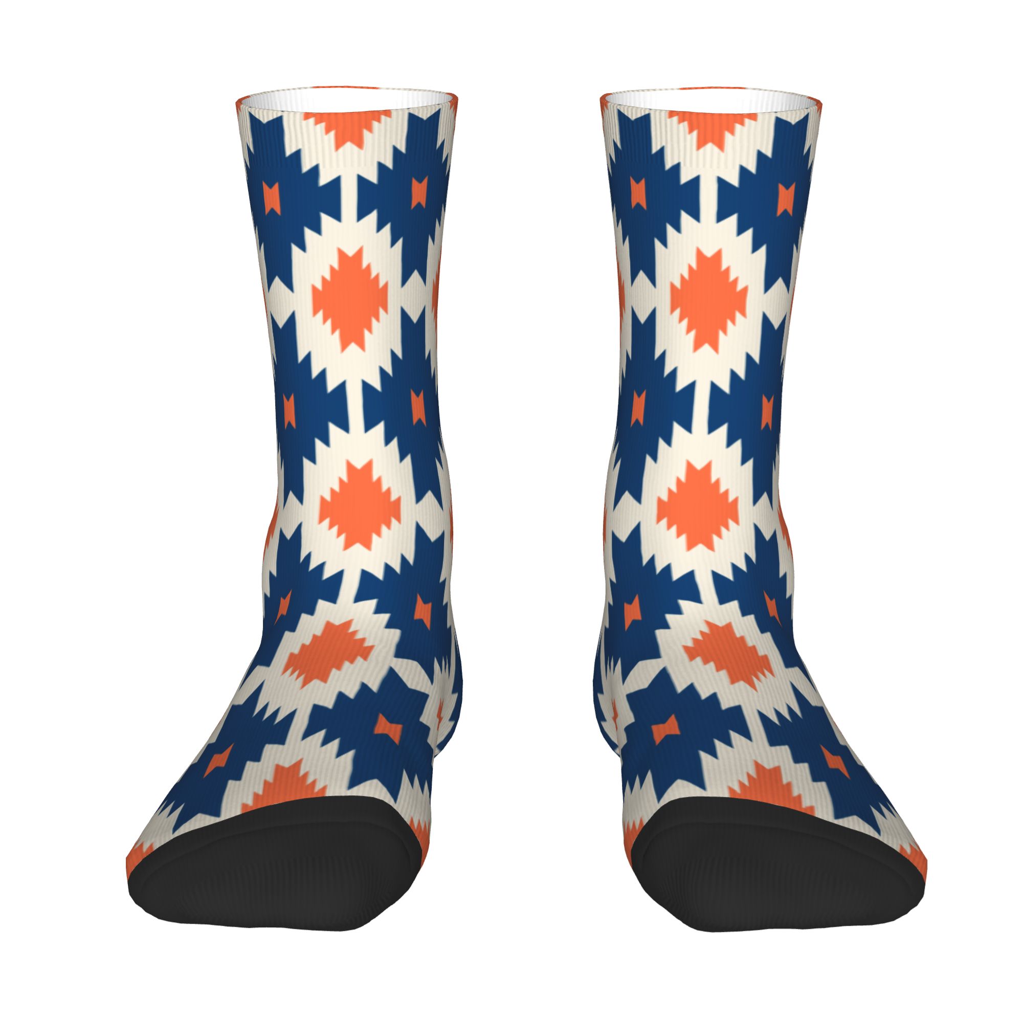 カスタムデザインのカラフルなアステカ風、南西部風、ナバホ族風 - Dress Sock Men のレビューと価格