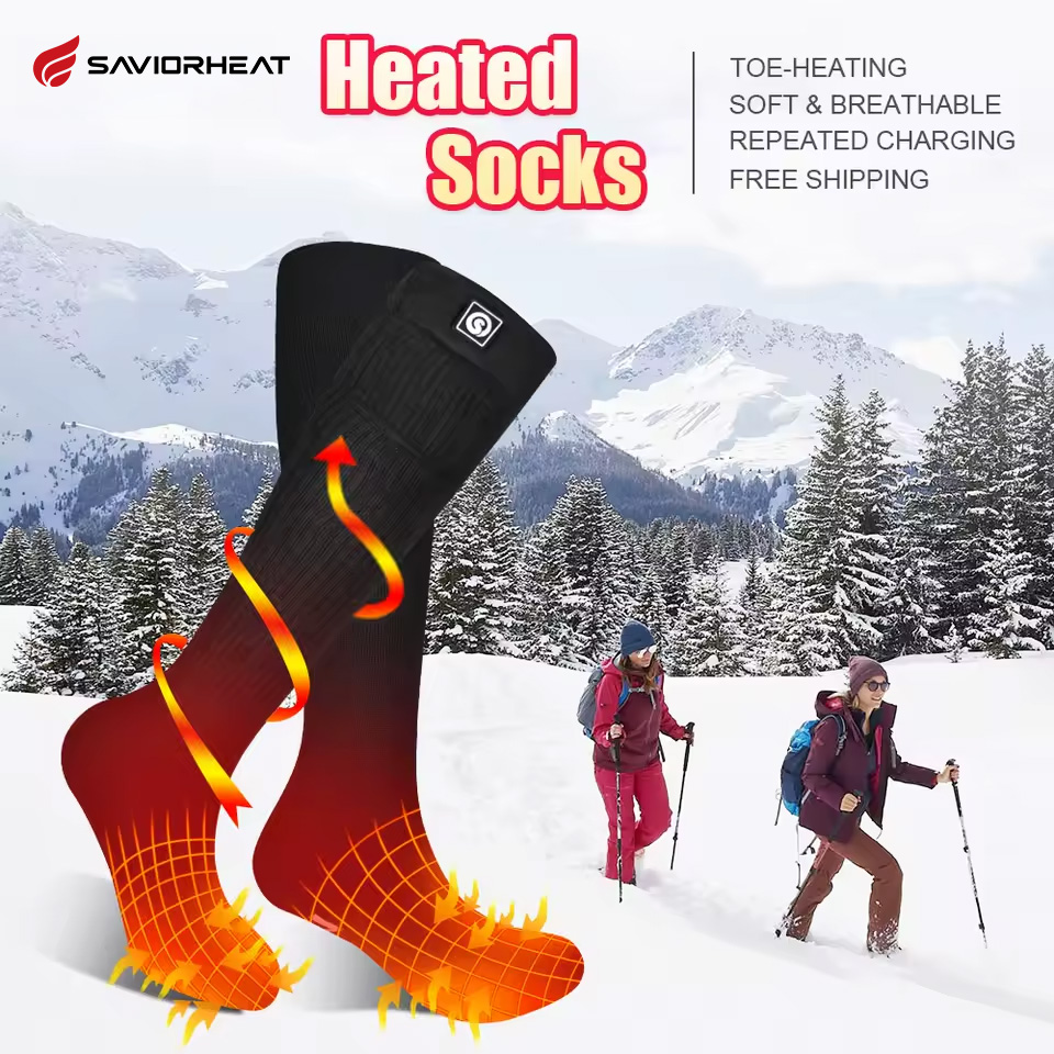 救世主-大人用の加熱ソックス、防水、充電式バッテリー、暖かい - Thermal Sock Winter のレビューと価格